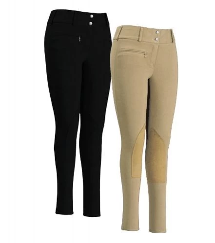 TuffRider Women's Cotton Low Rise Wide Waistband Breech 1 TuffRider Women's Cotton Low Rise Wide Waistband Breech