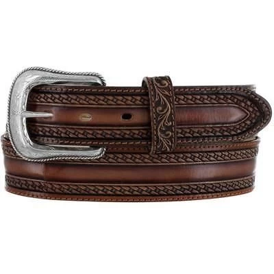 Tony Lama Wild Bill Floral Tooled Belt 2 Tony Lama Wild Bill Floral Tooled Belt - Image 2