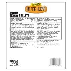 Absorbine® Bute-Less® Comfort & Recovery Supplement Pellets -Equestrian Supply Shop 430420 labelback