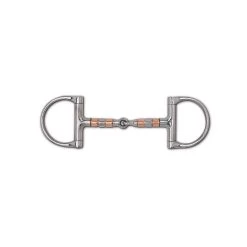 Copper & Stainless Steel Roller Snaffle Racing Dee