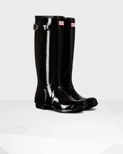 Hunter Original Tall Gloss Women's Boot 21 Hunter Original Tall Gloss Women's Boot -Equestrian Supply Shop black 3