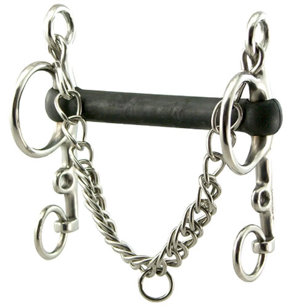 Coronet Flexible Rubber Mouth Pelham Bit 1 Coronet Flexible Rubber Mouth Pelham Bit