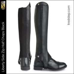 Tredstep Liberty Side Zip Half Chap Black