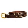 Tory Leather 1" Brass Snaffle Bit Belt With Brass Buckle