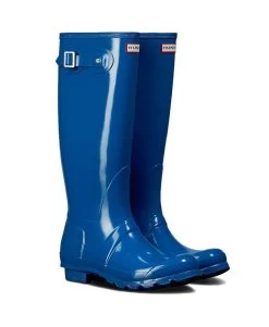 Hunter Original Tall Gloss Women's Boot 22 Hunter Original Tall Gloss Women's Boot -Equestrian Supply Shop hunter azure