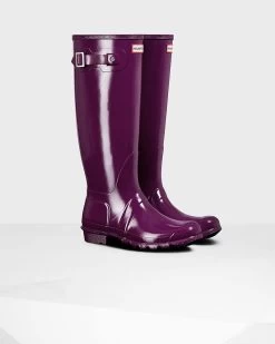 Hunter Original Tall Gloss Women's Boot 27 Hunter Original Tall Gloss Women's Boot -Equestrian Supply Shop hunter violet