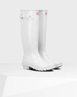 Hunter Original Tall Gloss Women's Boot 28 Hunter Original Tall Gloss Women's Boot -Equestrian Supply Shop hunter white