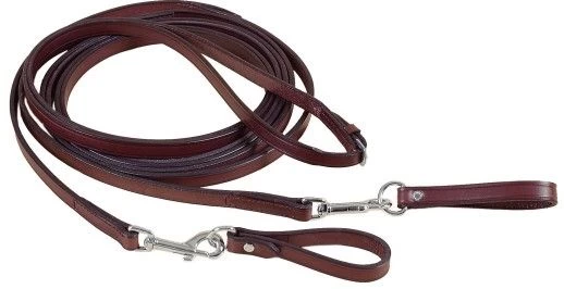 Tory Leather 5/8" Leather Draw Reins With Snaps & Girth Loops 1 Tory Leather 5/8" Leather Draw Reins With Snaps & Girth Loops