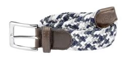 USG Casual Belt -Equestrian Supply Shop white grey navy 1